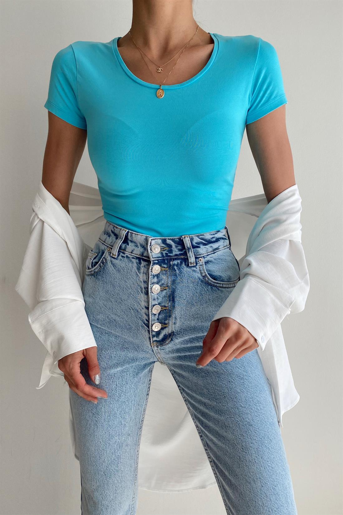 Basıc Tshırt TURKUAZ