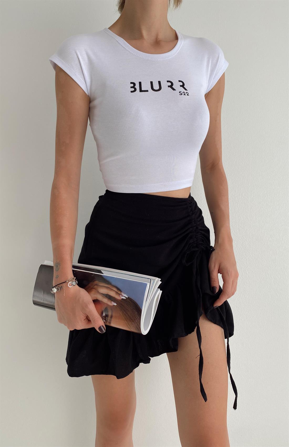 Blurr Baskılı Tshırt BEYAZ