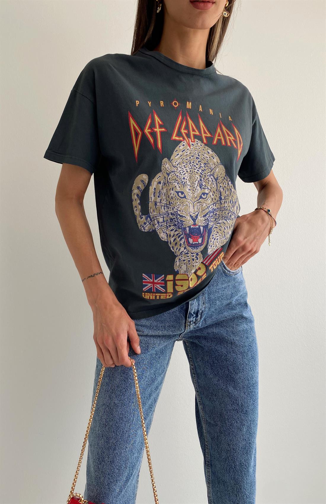 Kaplan Baskılı Tshırt ANTRASİT