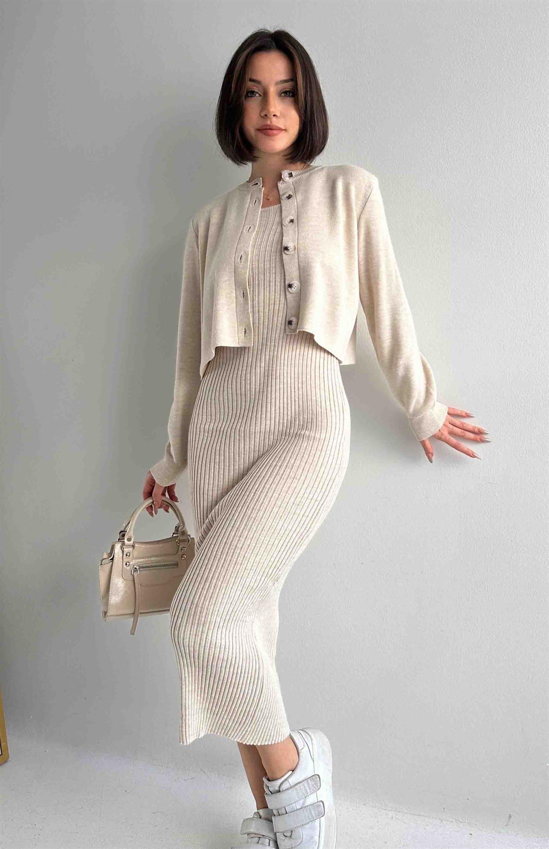 Elbiseli Hırkalı Takım TAŞ