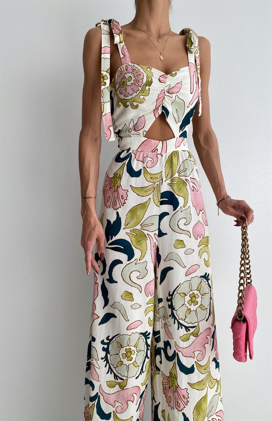 Omuzdan Bağlamalı Tulum EKRU