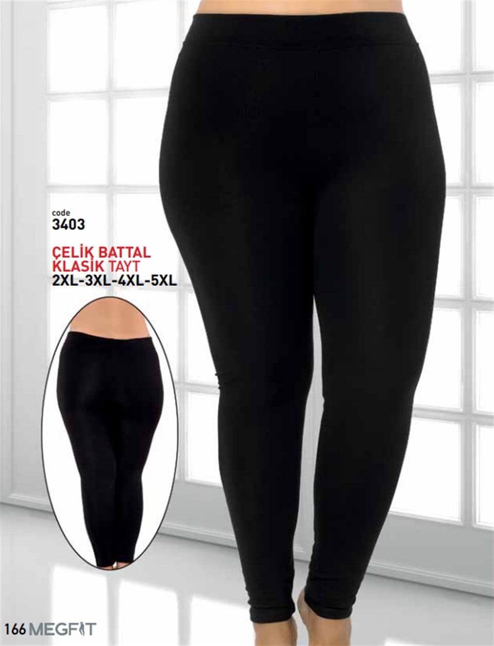 Megfit 3403 Çelik Battal Klasik Tayt