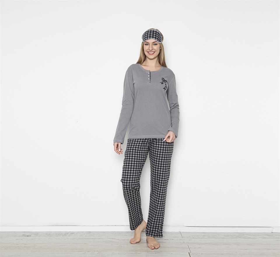 Tekten 560 Kadın Uzun Kollu Pijama Takımı
