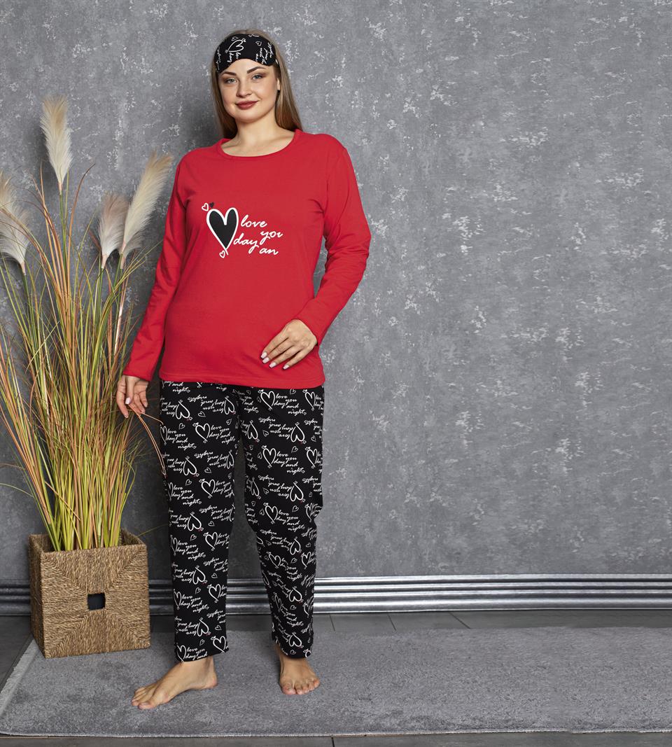 Tekten 910 Kadın Uzun Kollu Pijama Takımı