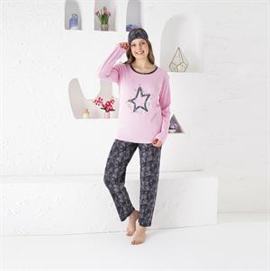 Tekten 1720 Kadın Uzun Kollu Pijama Takımı