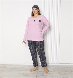 Tekten 1800 Kadın Uzun Kollu Pijama Takımı