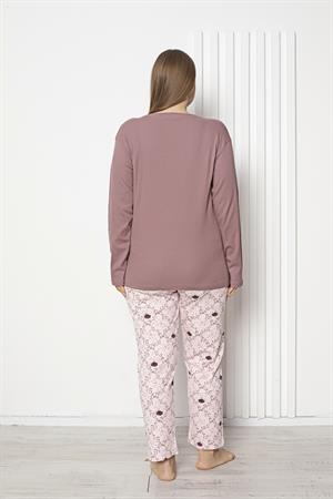 Tekten1820 Kadın Uzun Kollu Pijama Takımı