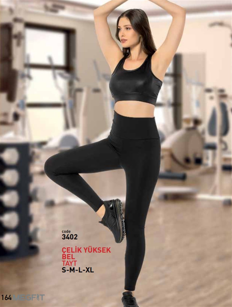 Megfit 3402 Çelik Yüksek Bel Tayt