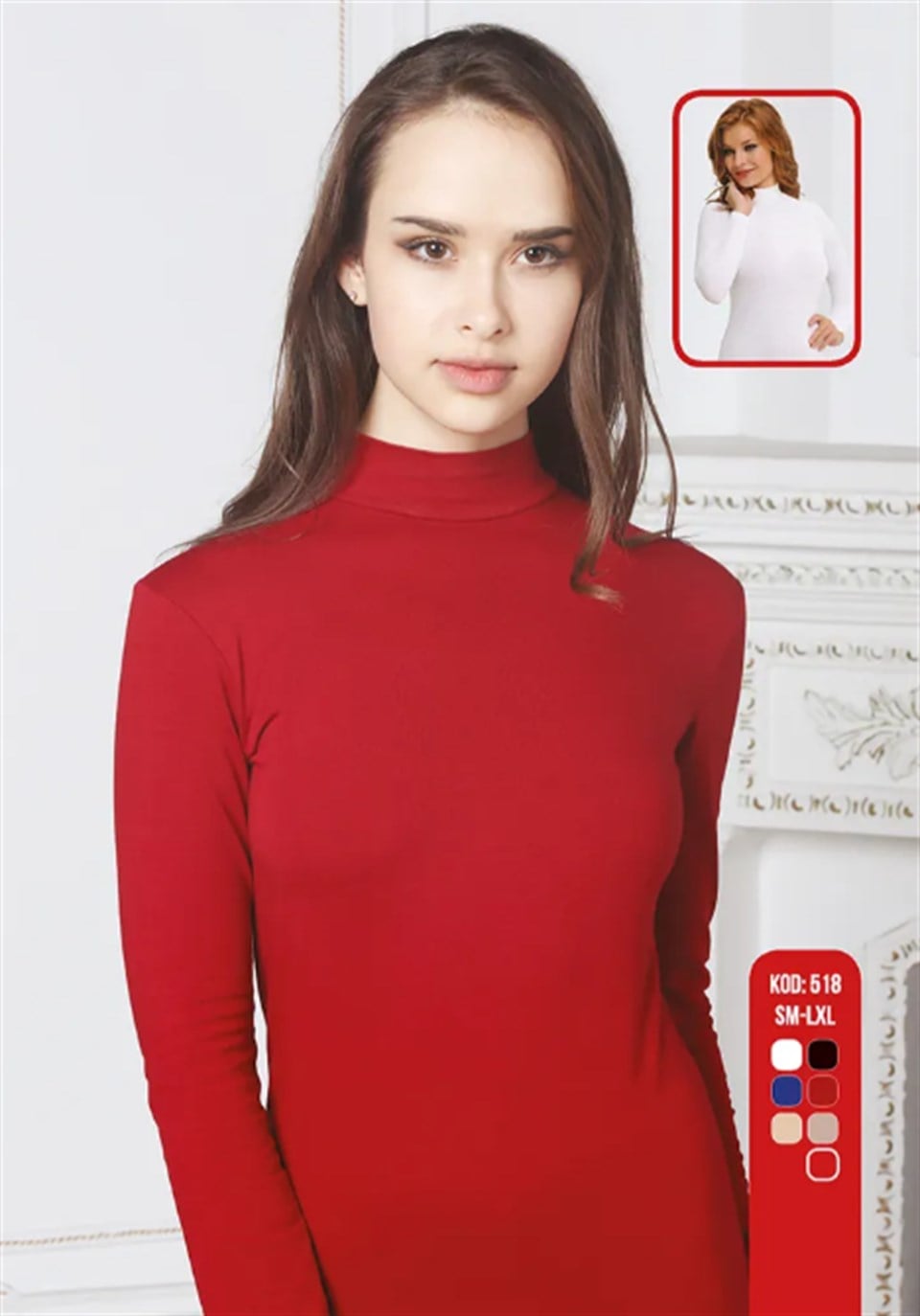 Sıla Sella 518 Kadın Likralı Uzun Kollu Bluz