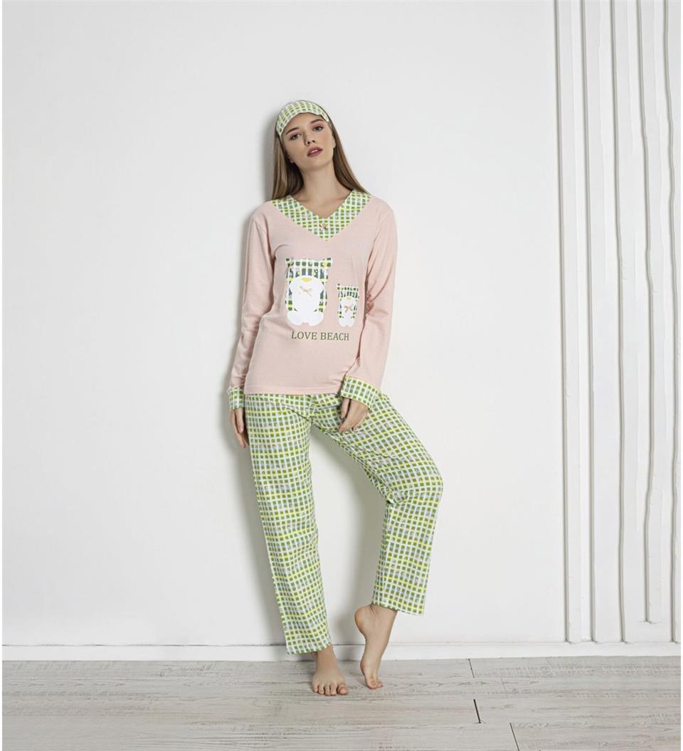 Tekten 130 Kadın Uzun Kollu Pijama Takımı