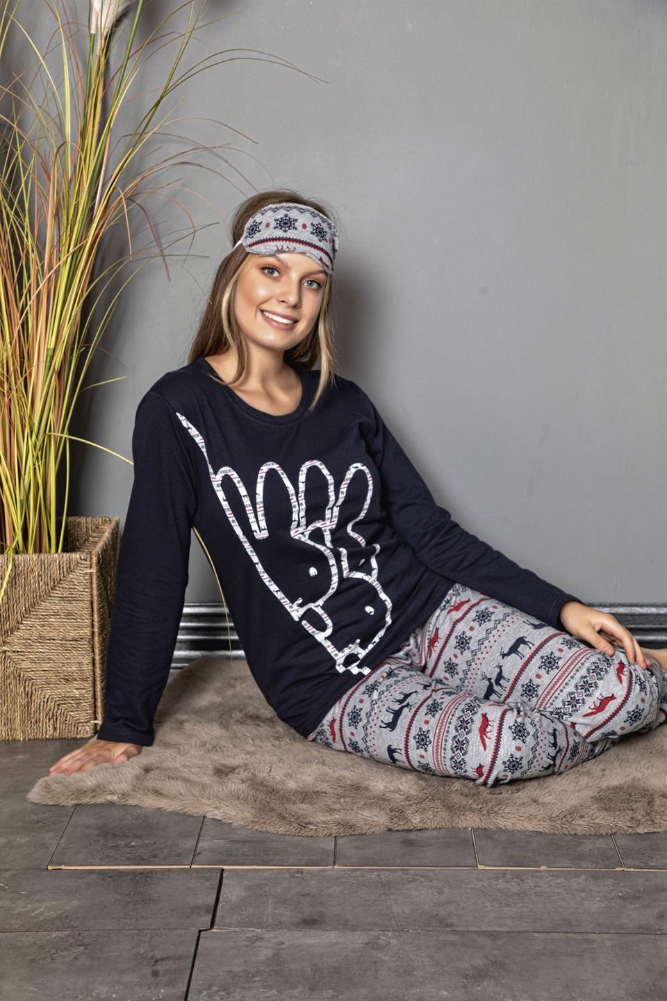 Tekten 160 Kadın Uzun Kollu Pijama Takımı