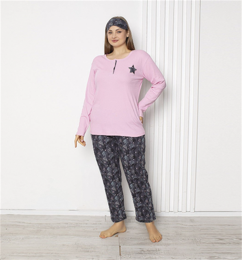 Tekten 1800 Kadın Uzun Kollu Pijama Takımı