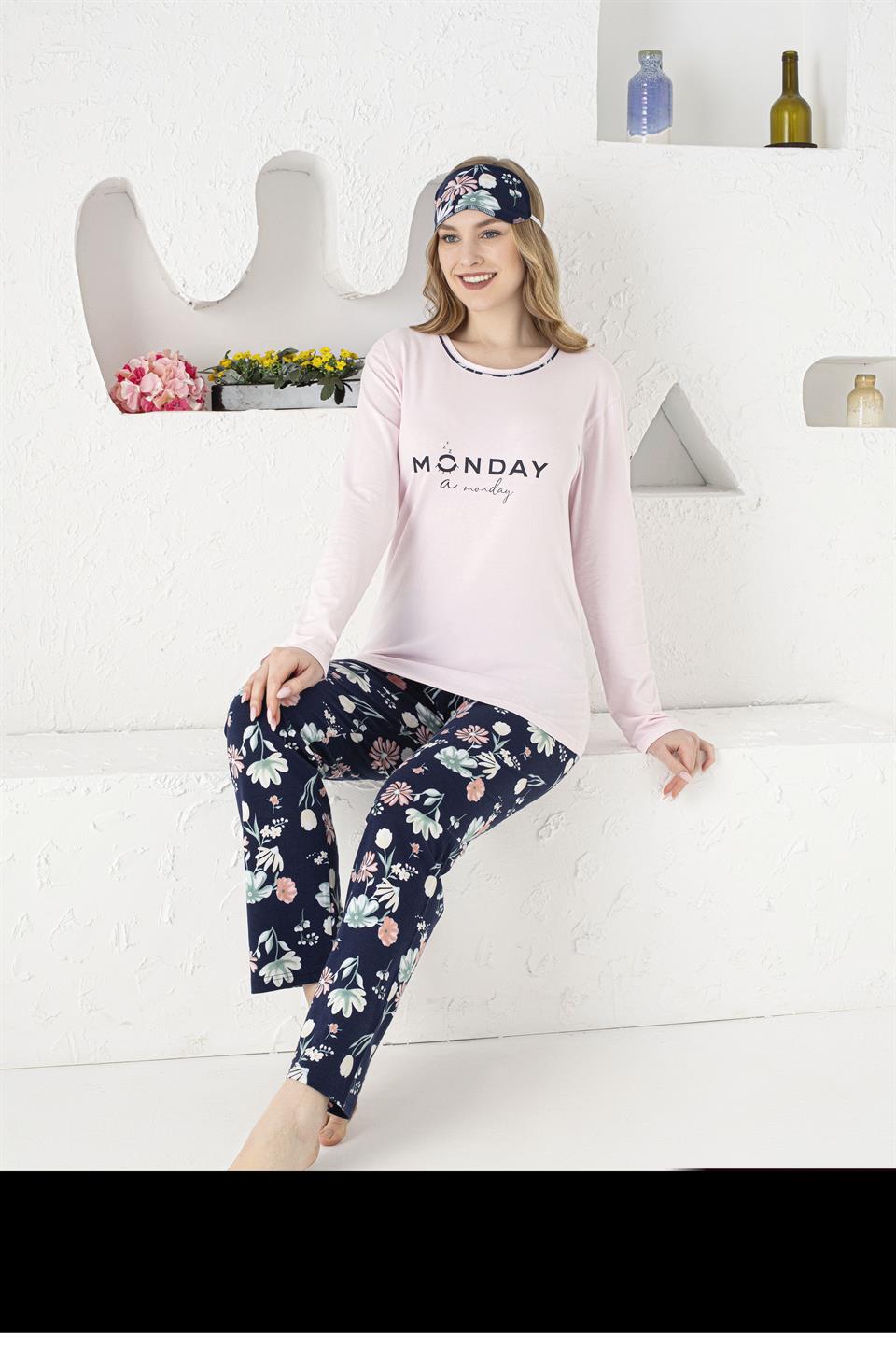 Tekten 2320 Kadın Uzun Kollu Pijama Takımı