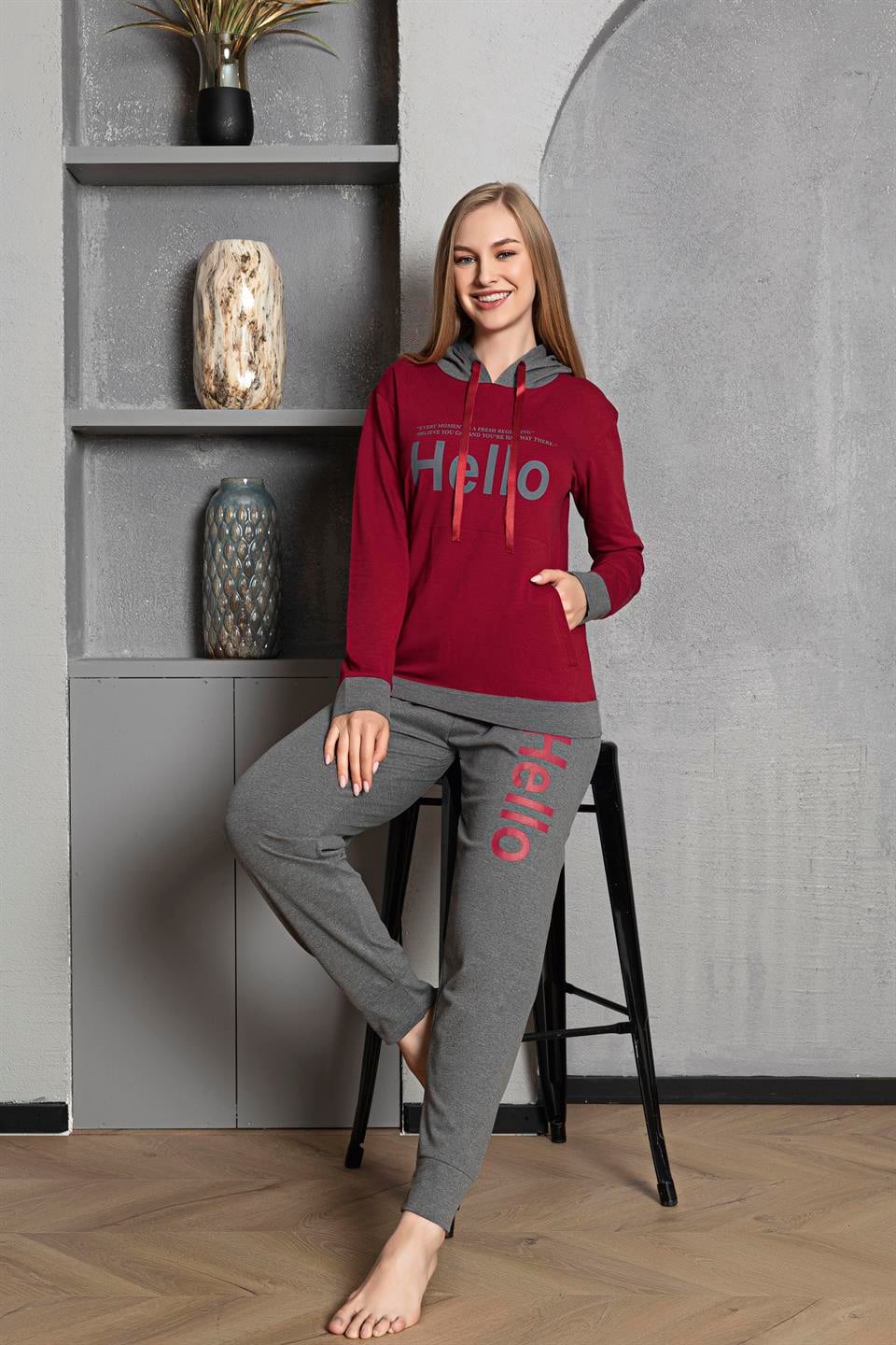 Tekten 3130 Kadın Uzun Kollu Pijama Takımı