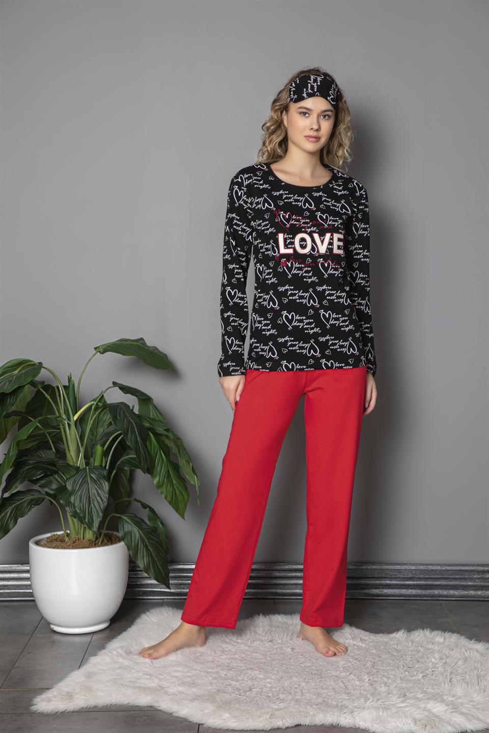Tekten 320 Kadın Uzun Kollu Pijama Takımı