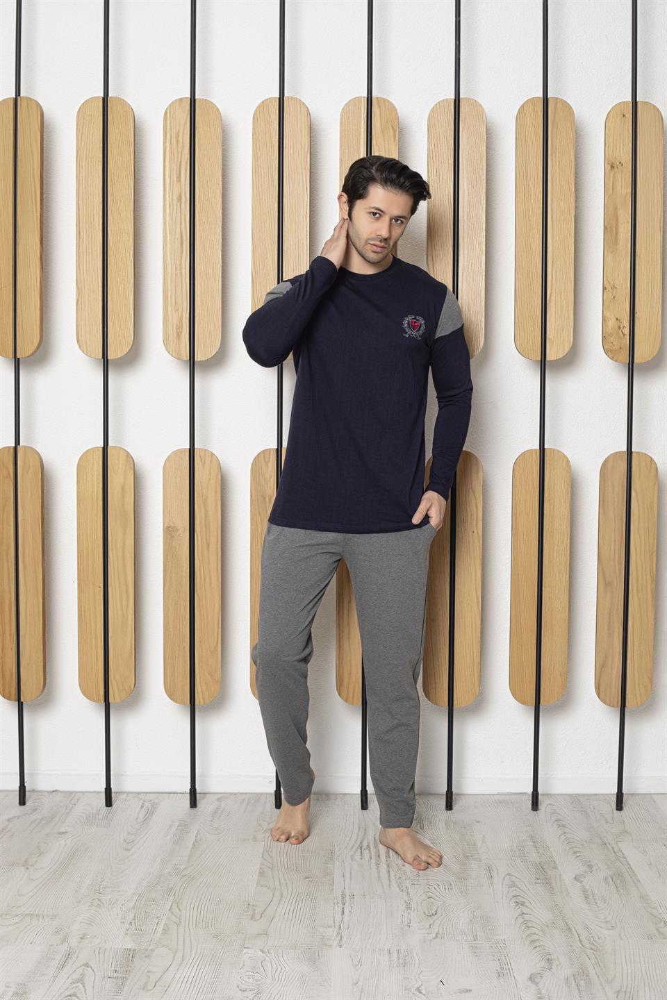 Tekten 3860 Erkek Uzun Kollu Pijama Takımı