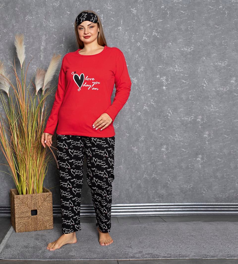 Tekten 910 Kadın Uzun Kollu Pijama Takımı