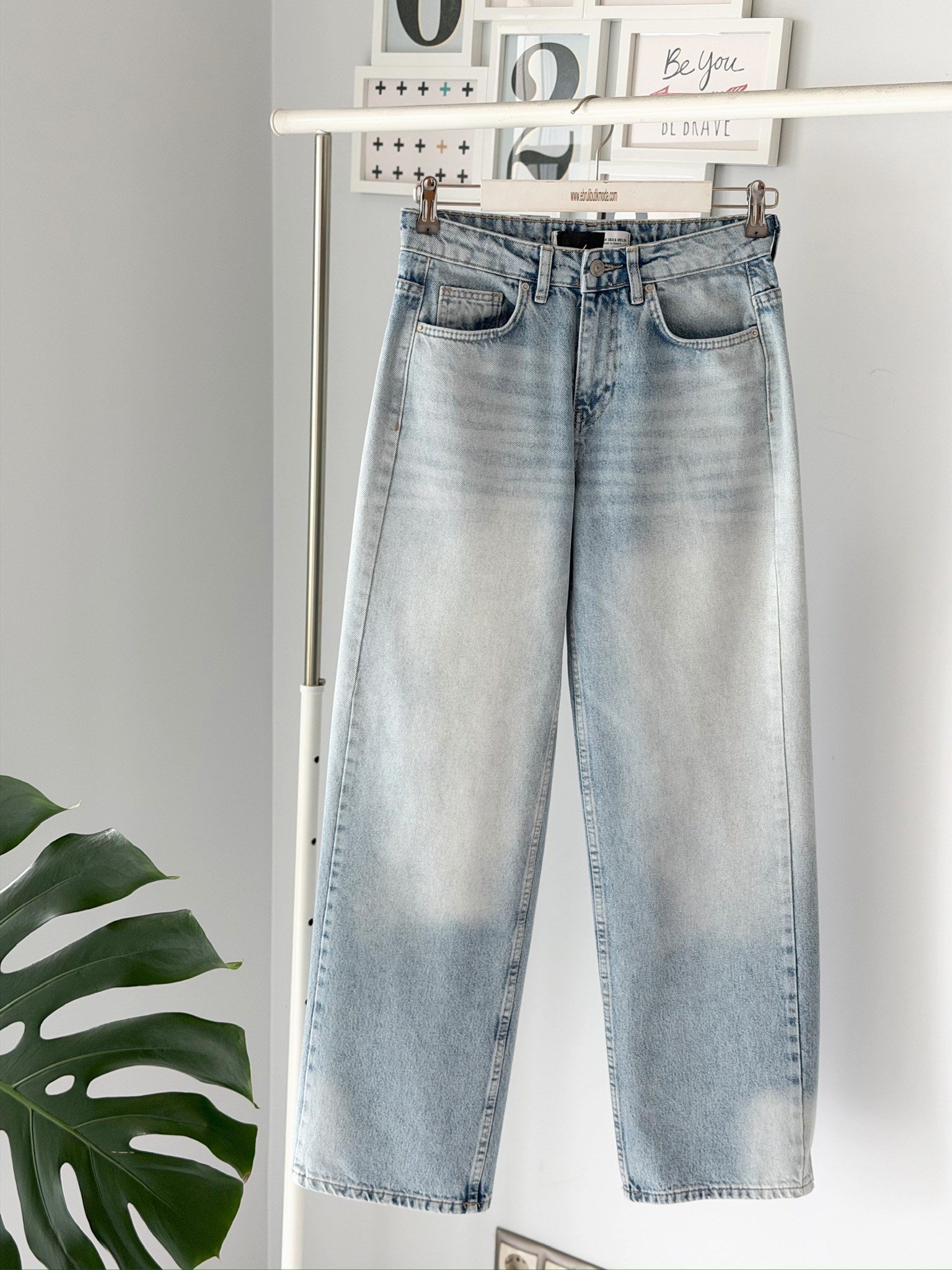 BUZ MAVİ WIDE LEG JEAN