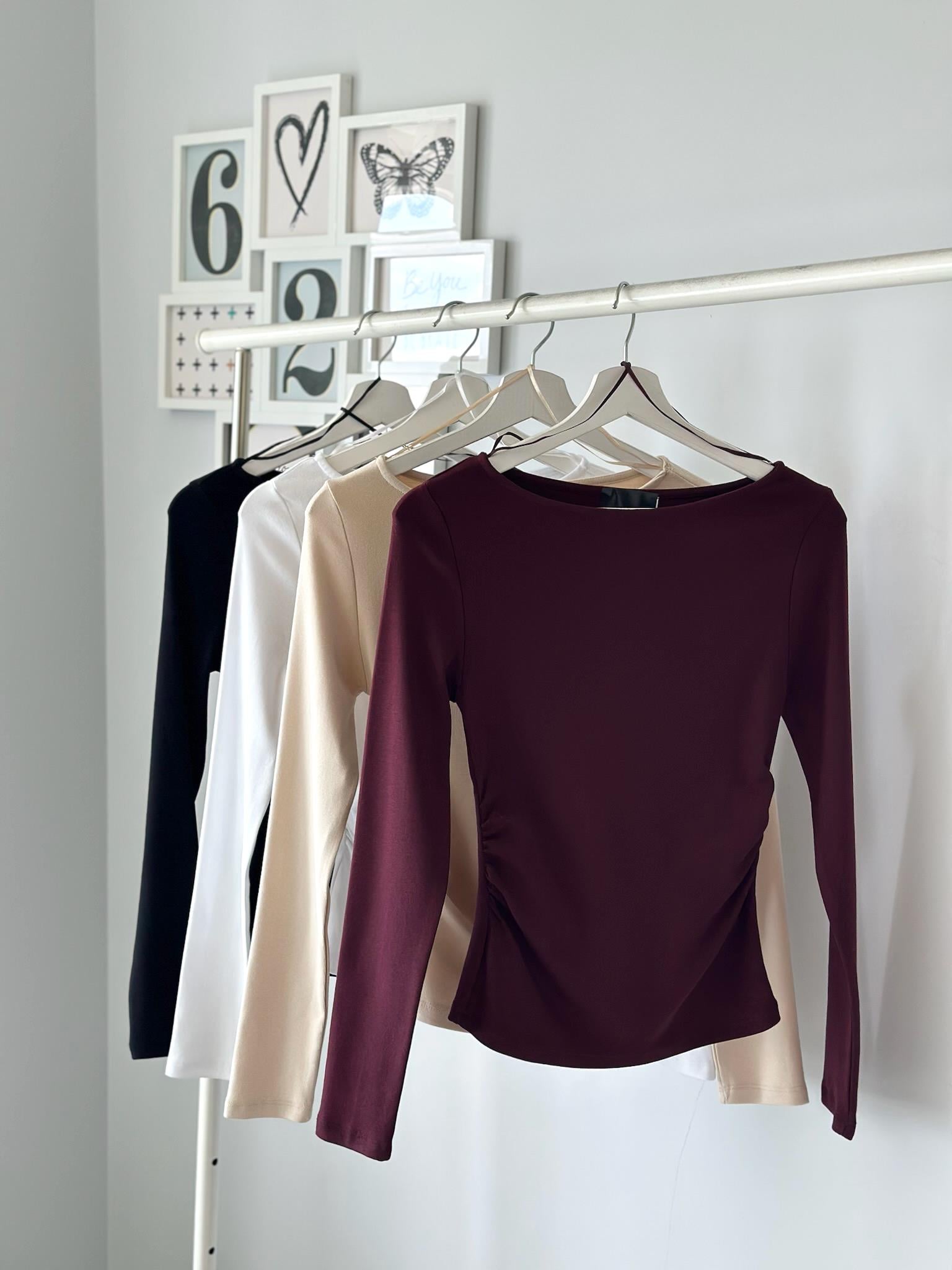 BÜZGÜLÜ KAYIK YAKA BLUZ