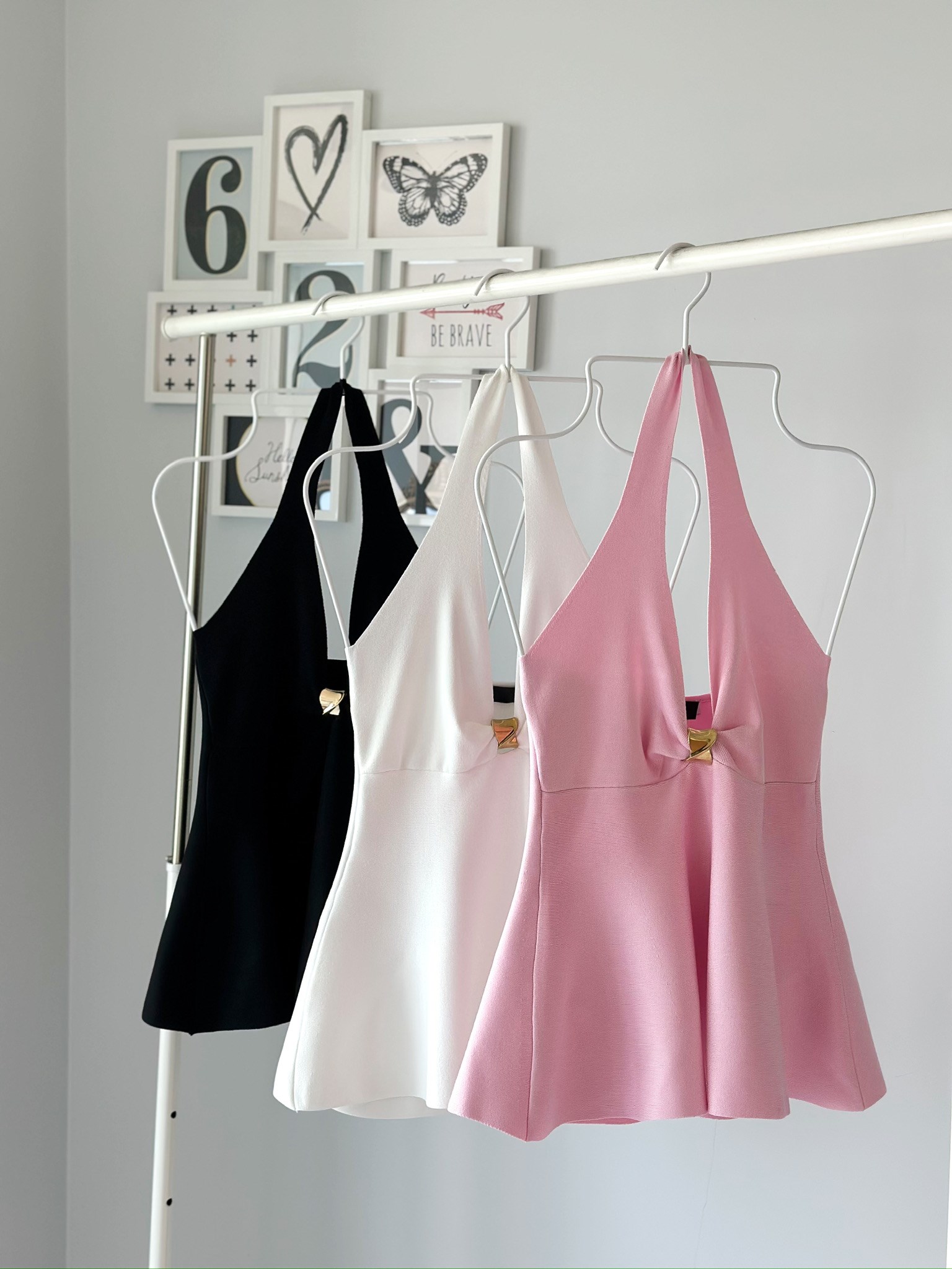 METAL AKSESUARLI PEPLUM BLUZ