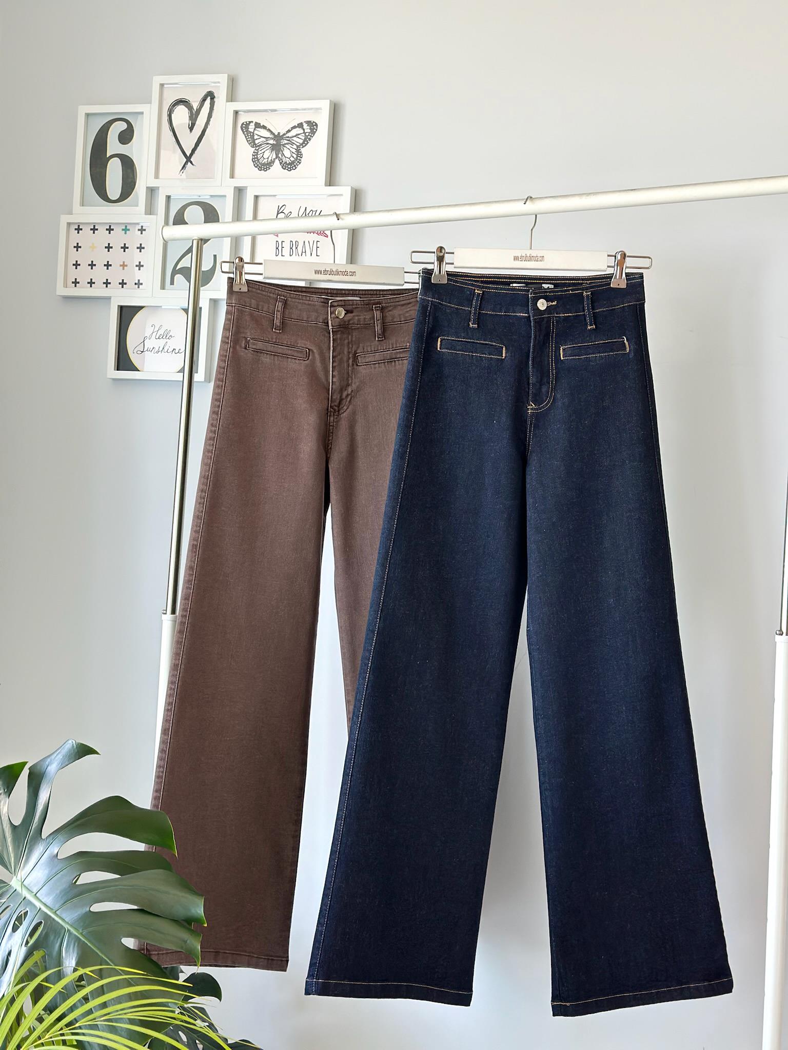 SÜS CEP WİDE LEG JEAN