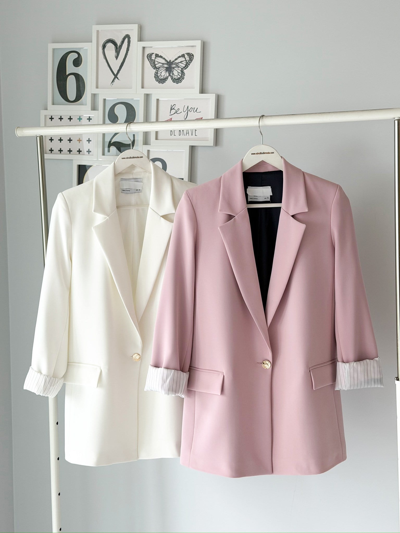 TEK DÜĞME BEYAZ BLAZER CEKET