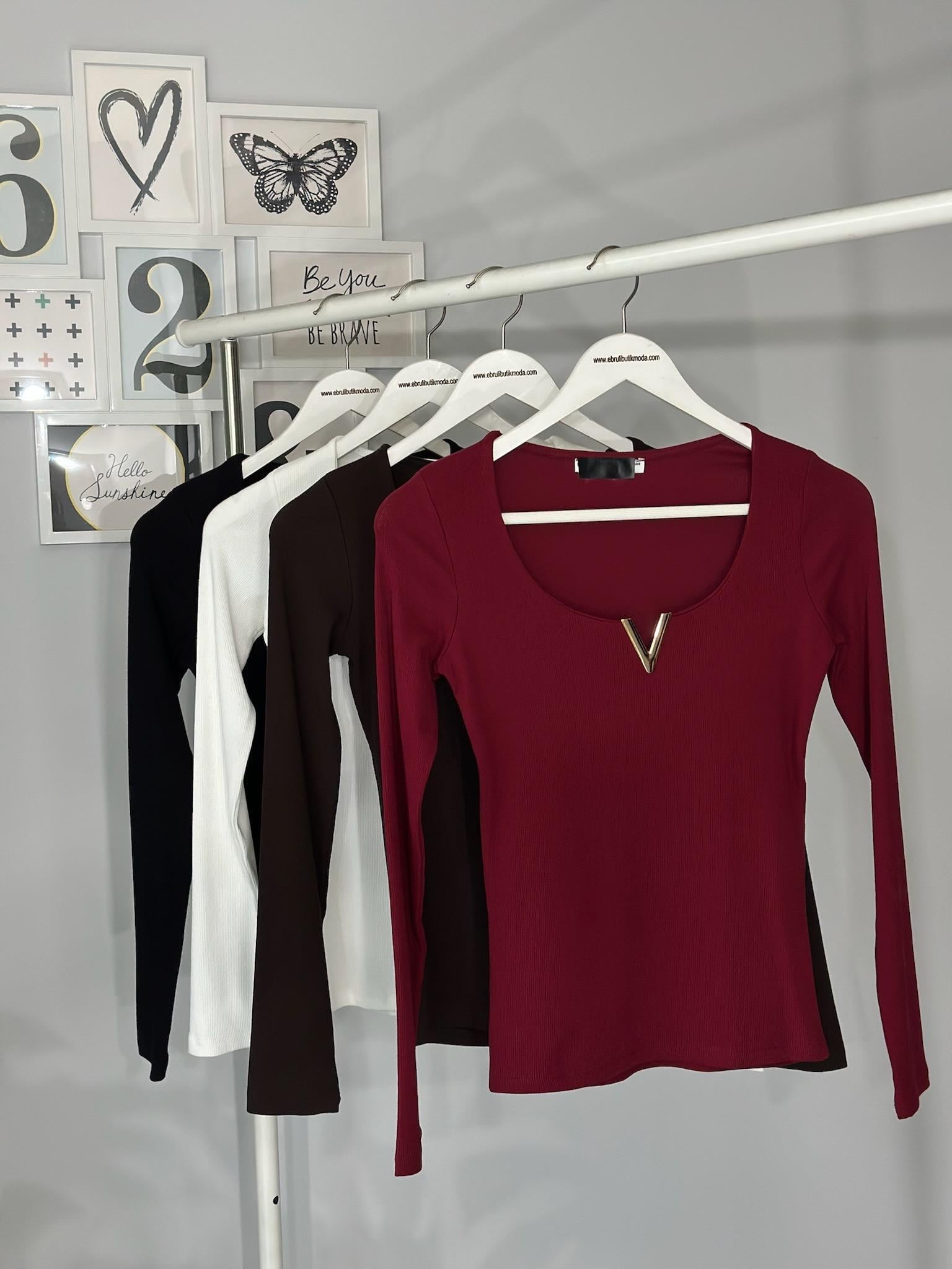 UZUN KOL GOLD DEMİRLİ BLUZ