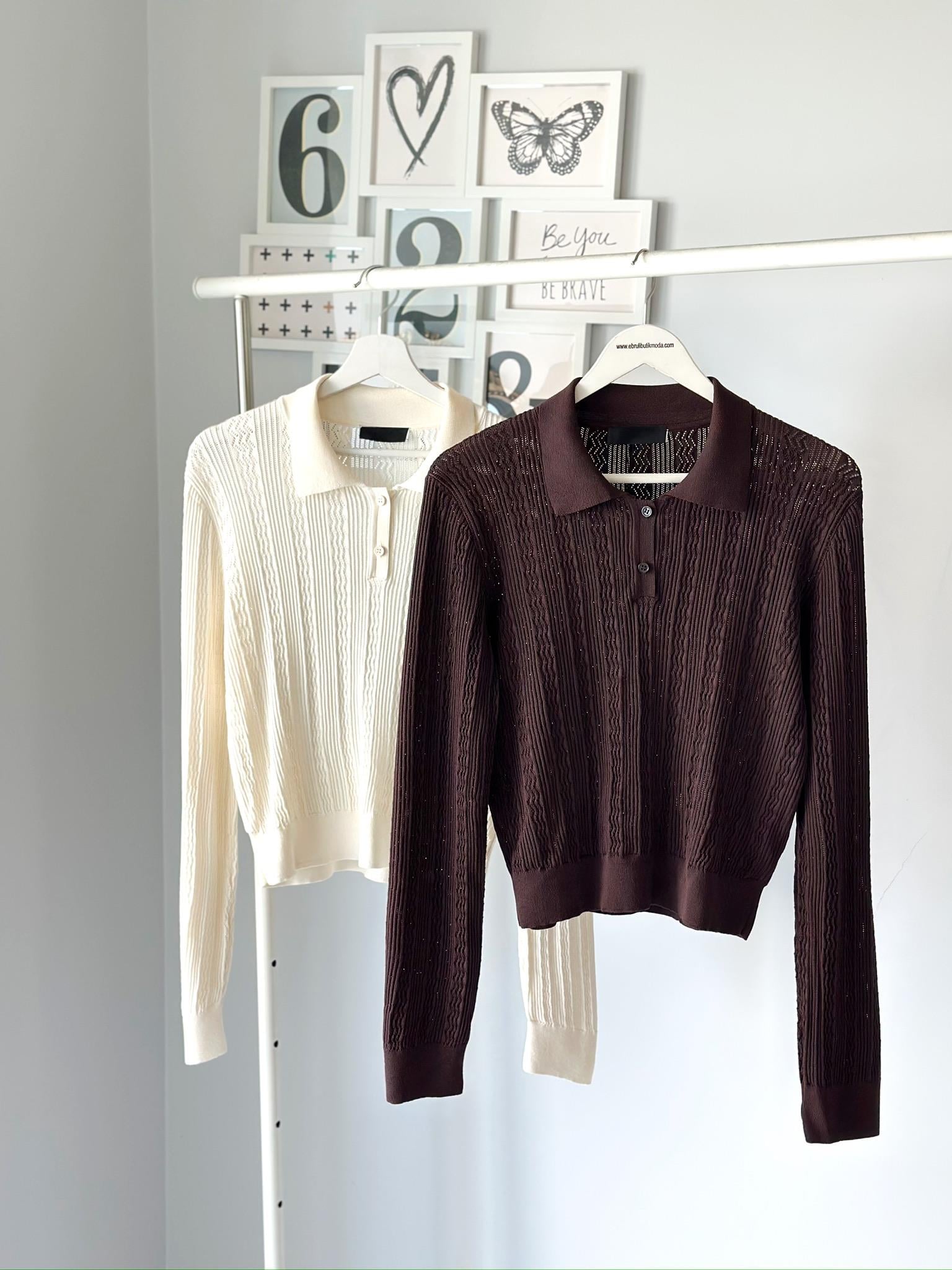 UZUN KOL POLO YAKA AJURLU TRİKO