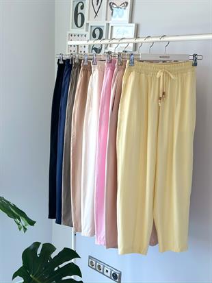AHŞAP BONCUKLU TENSEL PANTOLON