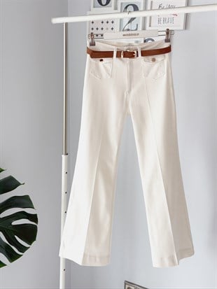 CEP DETAYLI FLARE JEAN