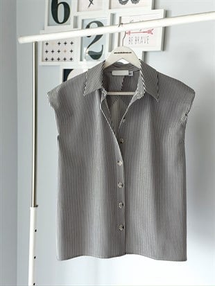 ÇİZGİLİ SIFIR KOL GÖMLEK