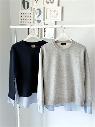 GÖMLEK GARNİLİ SWEATSHIRT