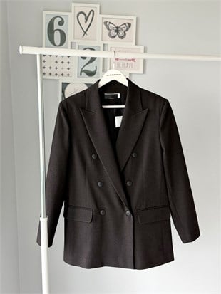 KAHVE ÇİFT DÜĞME BLAZER