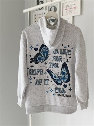 KELEBEK NAKIŞLI SWEATSHIRT