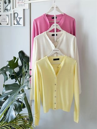 SEDEF DÜĞMELİ UZUN KOL TRİKO