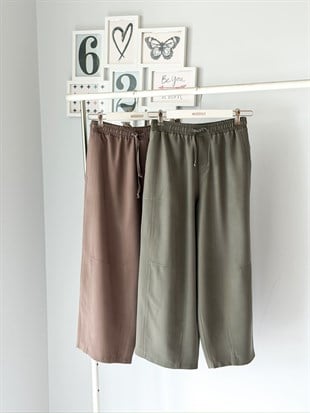 TENCEL BELİ LASTİKLİ PANTOLON