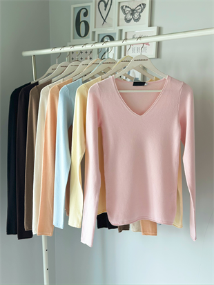 V YAKA KAŞMİR İÇERİKLİ TRİKO