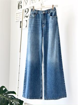 WIDE LOOSE BELİ LASTİKLİ JEAN