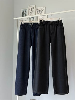 WIDE LOOSE BELİ LASTİKLİ JEAN