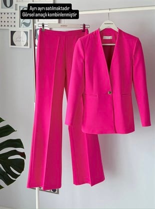 YAKASIZ VÜCUDA OTURAN BLAZER