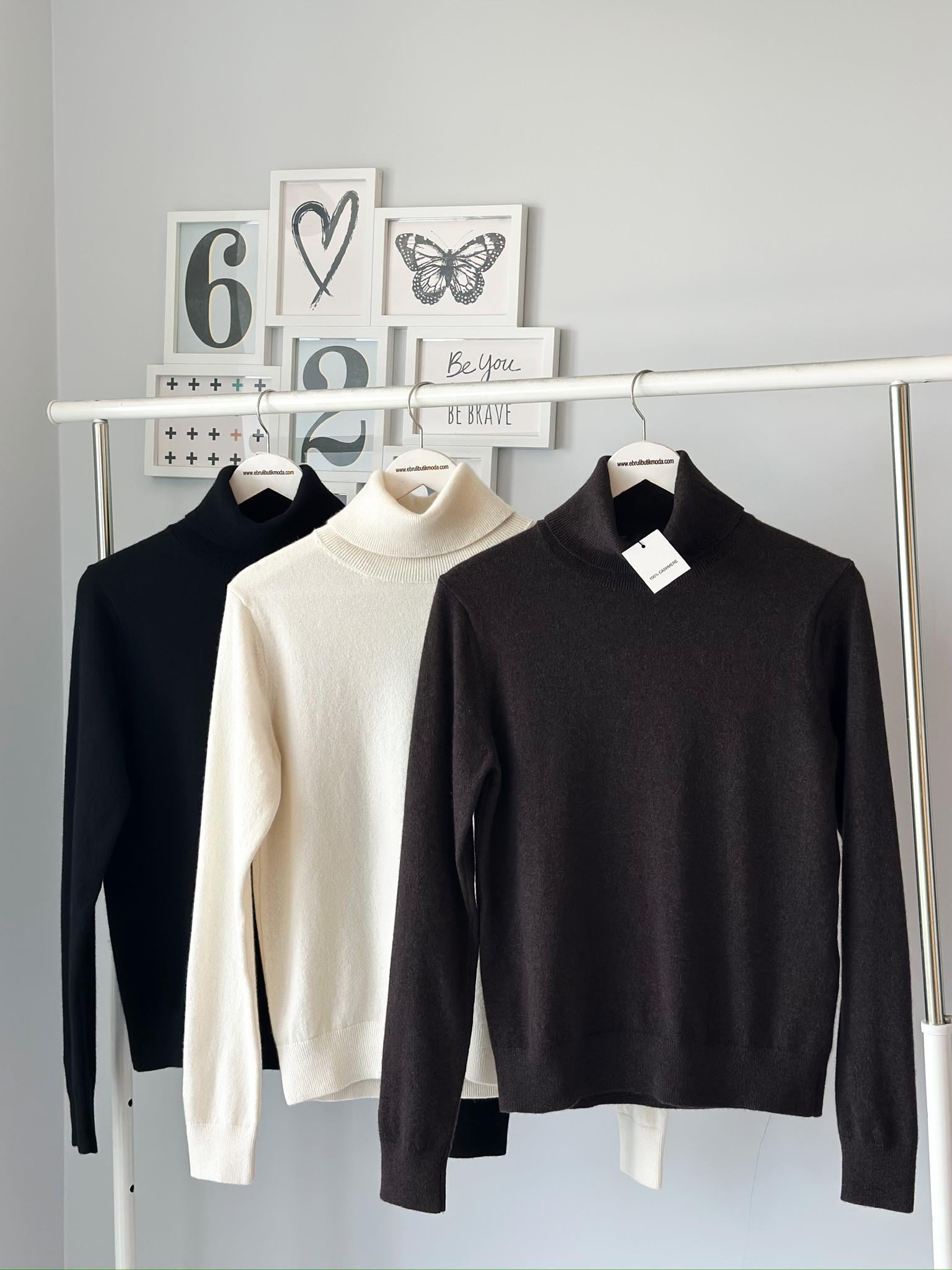 %100 KAŞMİR BALIKÇI YAKA KAZAK