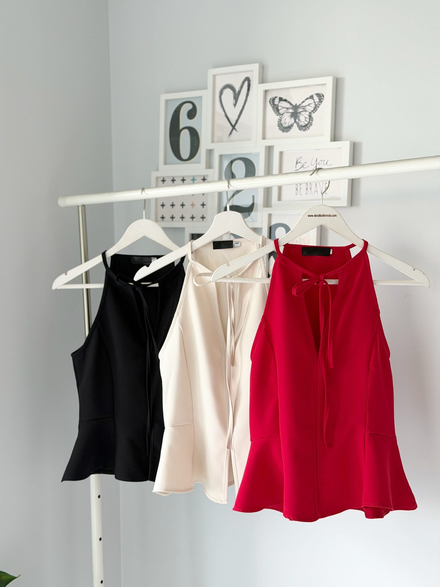 BAĞCIKLI PEPLUM BLUZ