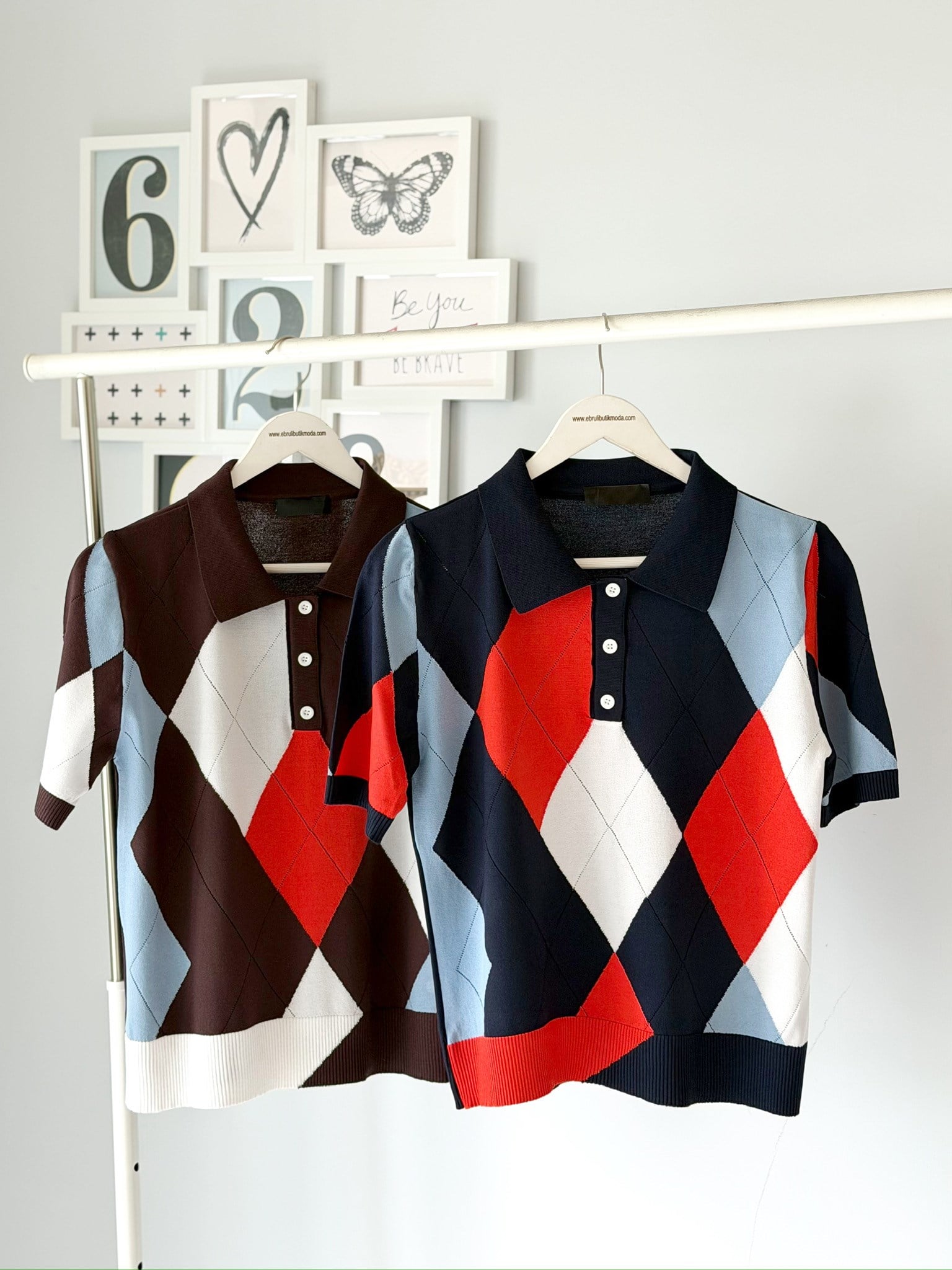 BAKLAVA DESEN POLO YAKA TRİKO