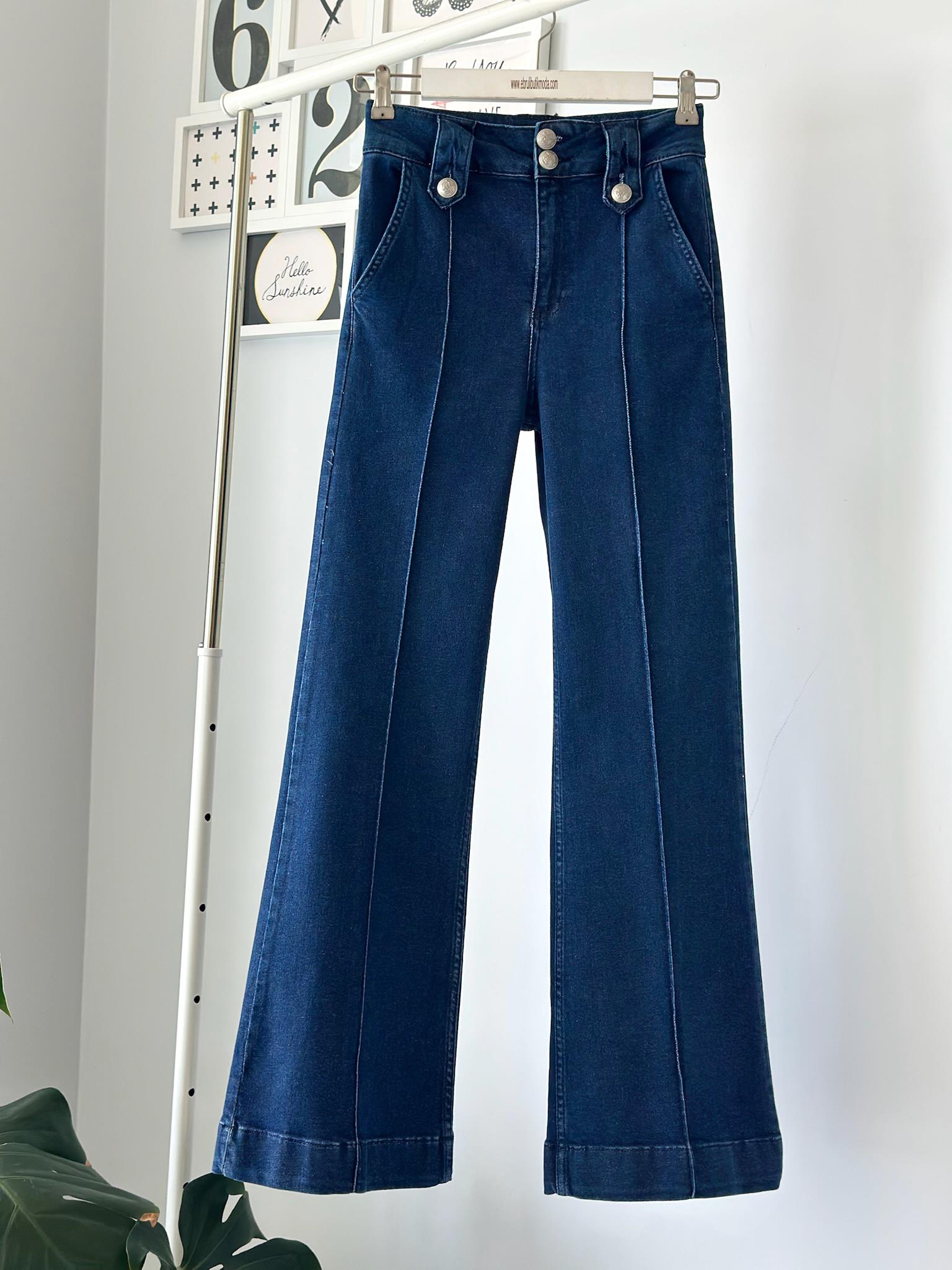 ÇİFT DÜĞME APOLETLİ JEAN