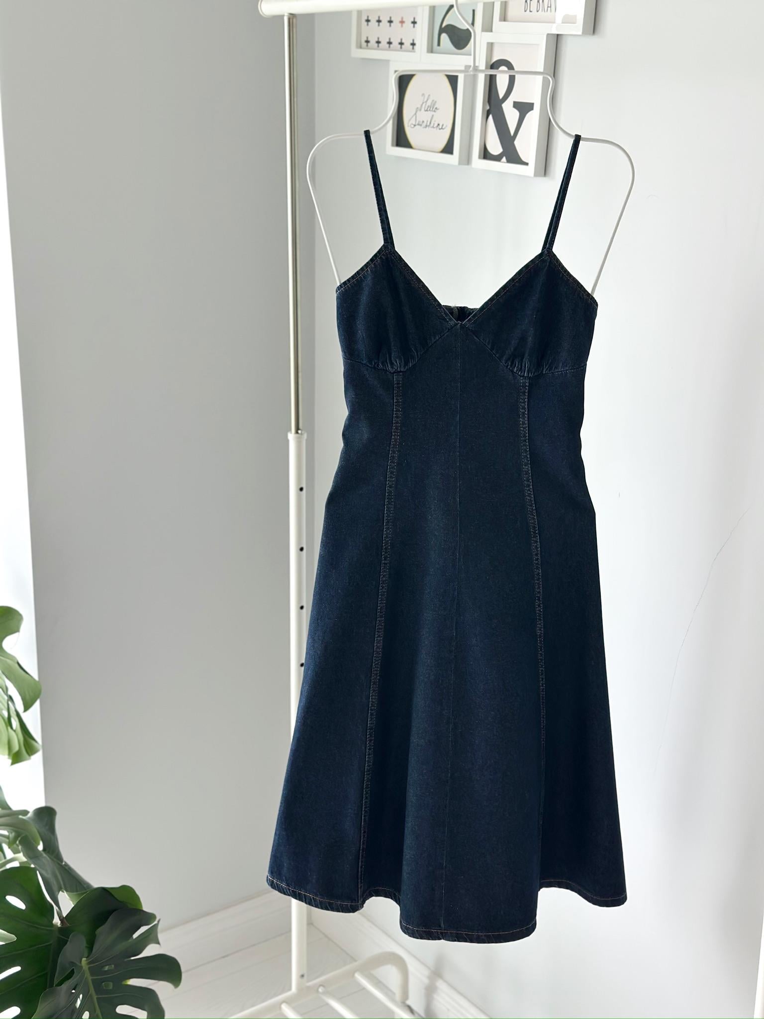 DENIM MİDİ ELBİSE