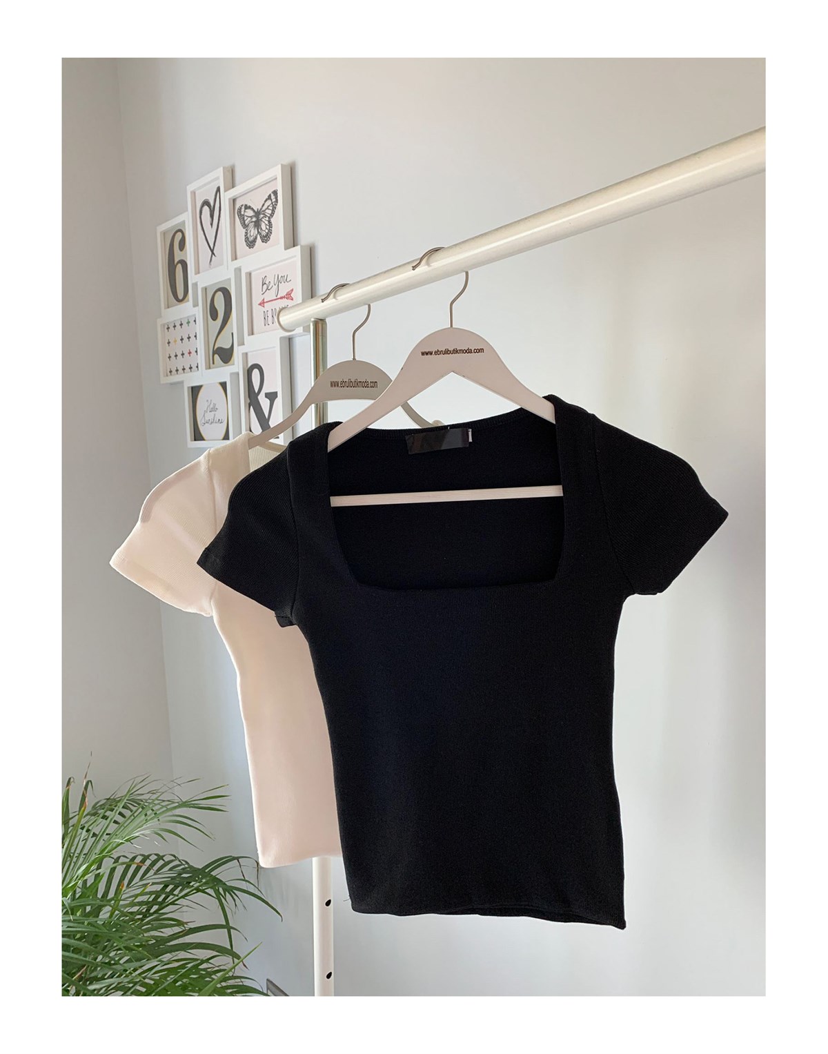 KARE YAKA ÇİFT KAT BLUZ