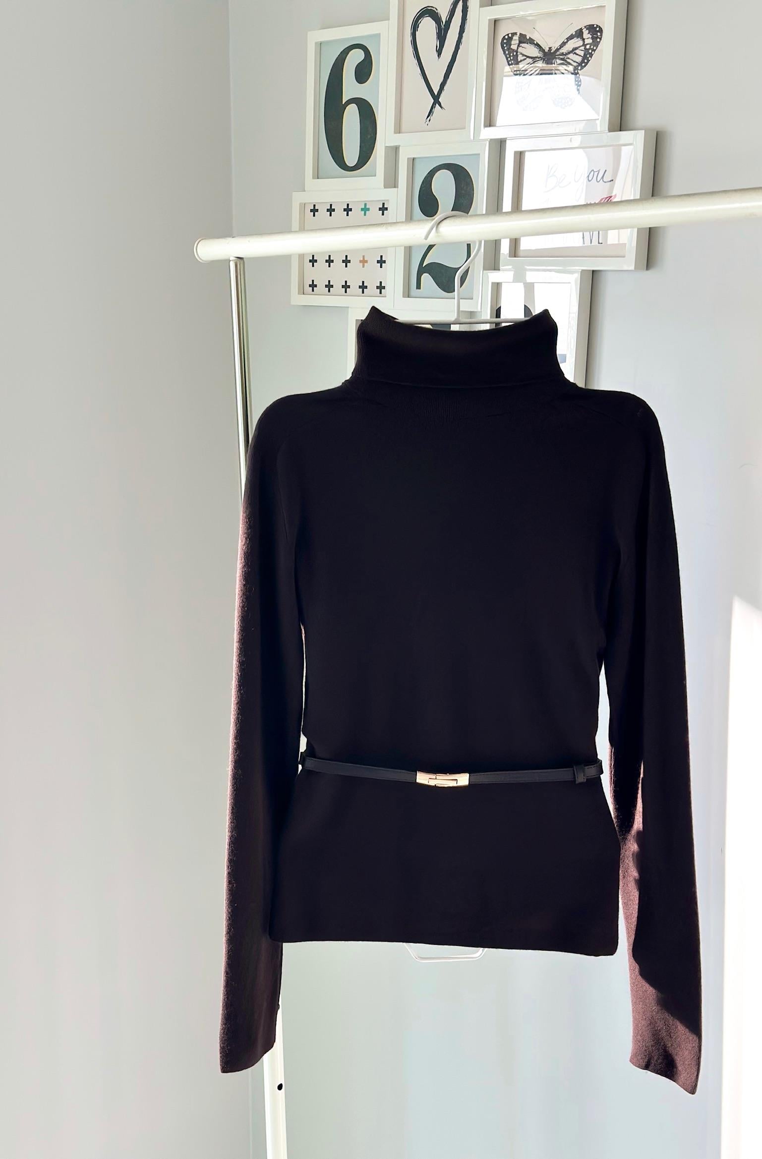 KAŞMİR İÇERİKLİ KEMERLİ KAZAK