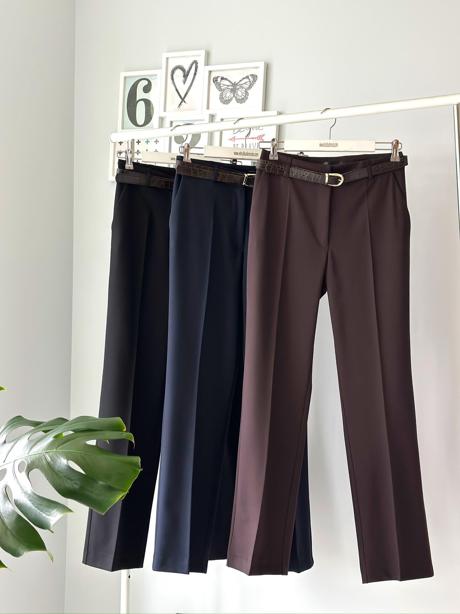 KEMERLİ ARKASI CEPLİ PANTOLON