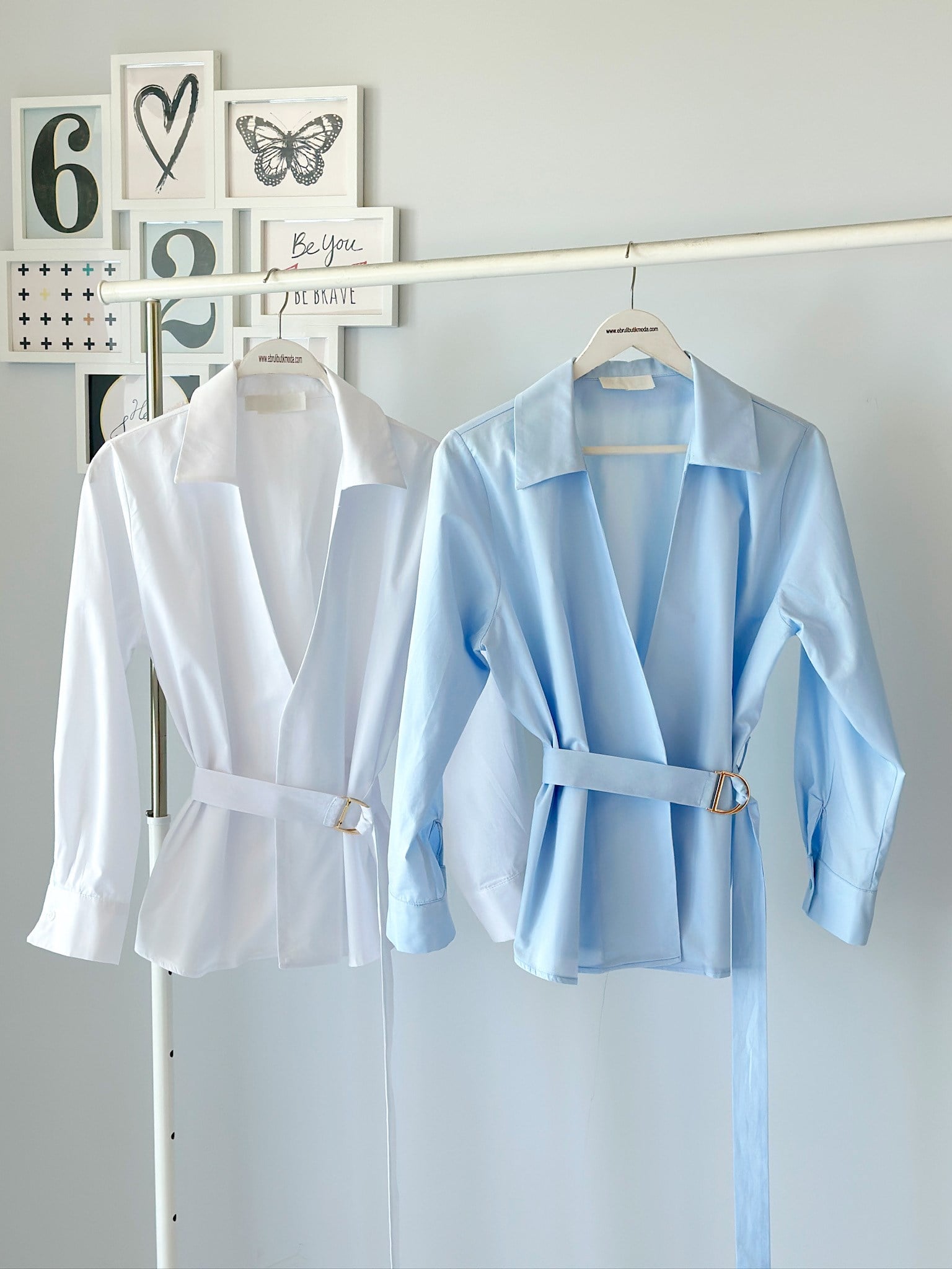 KUŞAKLI KRUVAZE GÖMLEK