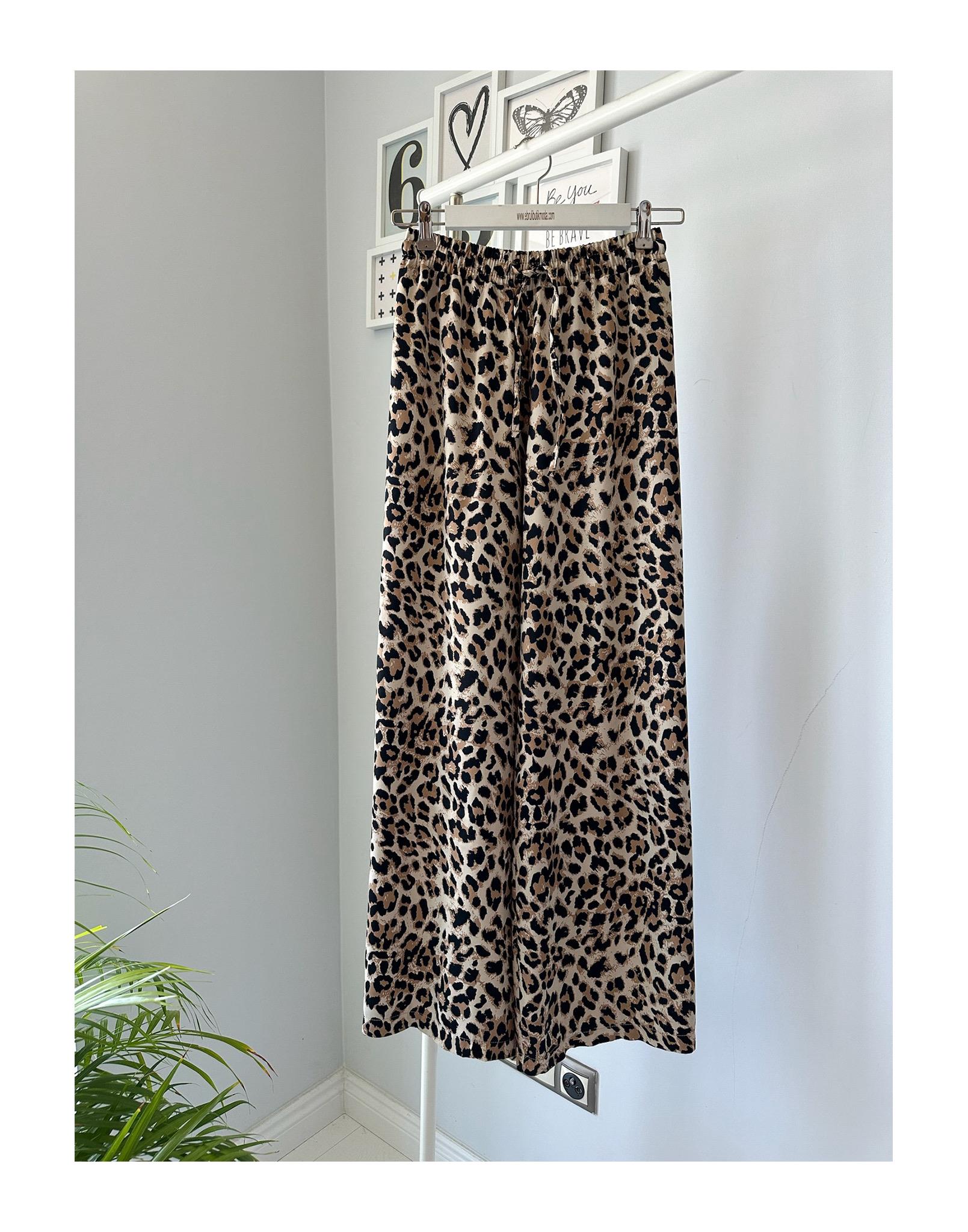 LEOPAR SATEN PANTOLON